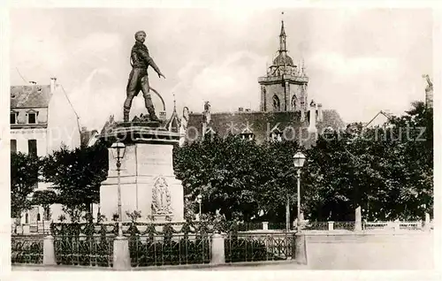 AK / Ansichtskarte Colmar Haut Rhin Elsass Place Rapp Monument Denkmal Statue Kat. Colmar