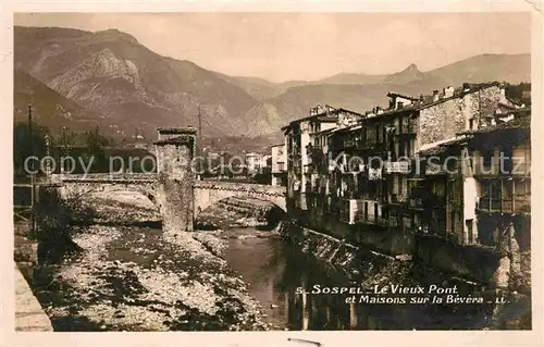 AK / Ansichtskarte Sospel Le Vieux Pont et Maisons sur la Bevera Kat. Sospel