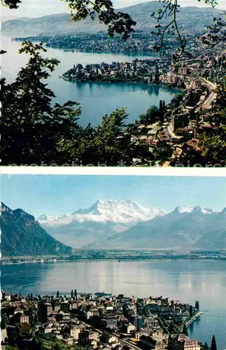 AK / Ansichtskarte Montreux VD La Baie de Territet vue generale et les Dents du Midi Kat. Montreux
