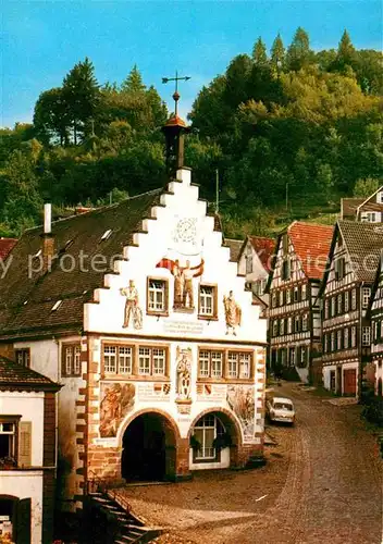 AK / Ansichtskarte Schiltach Rathaus Fachwerkhaeuser Luftkurort Kat. Schiltach Schwarzwald