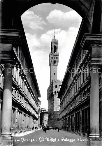 AK / Ansichtskarte Firenze Toscana Gli Uffizi e Palazzo Vecchio Kat. Firenze