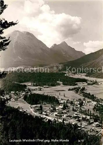 AK / Ansichtskarte Weidach Leutasch Panorama Blick gegen Hohe Munde Mieminger Kette Kat. Leutasch Tirol