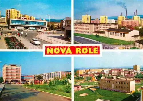 AK / Ansichtskarte Nova Role Teilansichten Siedlung Wohnblocks Hochhaeuser Kat. Tschechische Republik