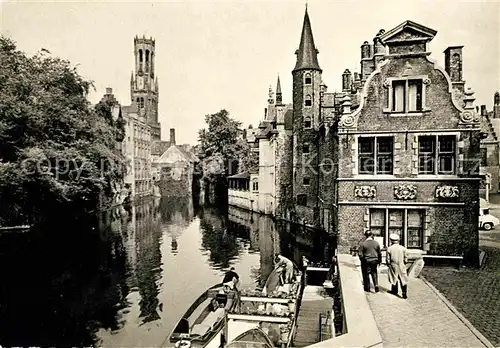 AK / Ansichtskarte Bruegge West Vlaanderen Rosenkranzkai Turm Rozenhoedkaai en Belfort Kat. Bruges