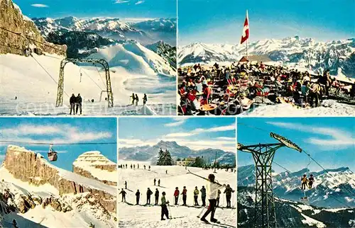AK / Ansichtskarte Leysin Berneuse Ski Sesselbahn Cafe  Kat. Leysin