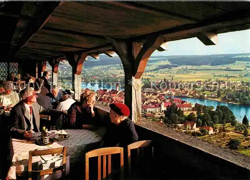 AK / Ansichtskarte Stein Rhein Burg Hohenklingen Restaurant Terrasse Kat. Stein Rhein