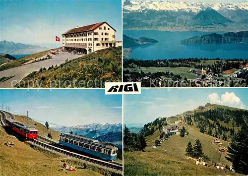 AK / Ansichtskarte Rigi Kaltbad Berghotel Rigibahn Vierwaldstaettersee Alpenpanorama Kat. Rigi Kaltbad