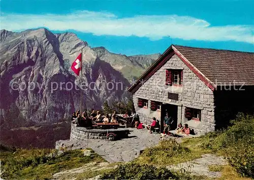 AK / Ansichtskarte Doldenhornhuette mit Elsigfirst Hohwang Standhorn Alpenpanorama Kat. Doldenhorn