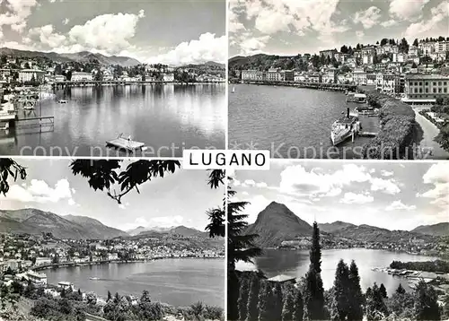 AK / Ansichtskarte Lugano Lago di Lugano Uferpromenade am Luganersee Alpenpanorama