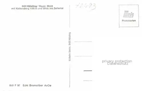 AK / Ansichtskarte Koetzting Kaitersberg Zellertal Kat. Bad Koetzting