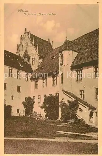 AK / Ansichtskarte Fuessen Allgaeu Hofecke Hohes Schloss Kat. Fuessen