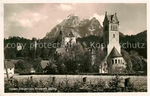 AK / Ansichtskarte Fuessen Allgaeu Evangelische Kirche Saeuling Kat. Fuessen