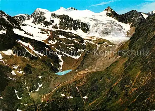 AK / Ansichtskarte Sulzenauhuette Fliegeraufnahme Wilder Pfaff Sonklarspitze Zuckerhuetl  Kat. Neustift im Stubaital