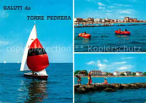 AK / Ansichtskarte Torre Pedrera Segelboot Strand  Kat. Rimini