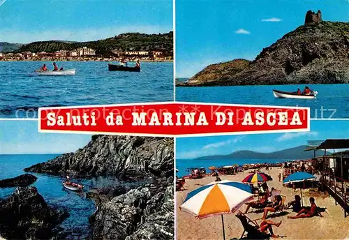 AK / Ansichtskarte Marina di Ascea Strand Boot Bucht 