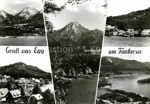 AK / Ansichtskarte Egg Faakersee mit Mittagskogel und Tabor Hotels am See Alpenpanorama Kat. Villach Kaernten