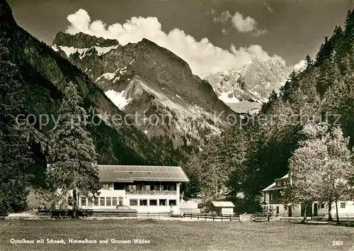 AK / Ansichtskarte Oberstdorf Berggasthof Oytalhaus mit Schneck Himmelhorn Grosser Wilder Allgaeuer Alpen Kat. Oberstdorf