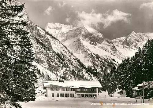 AK / Ansichtskarte Oberstdorf Oytalhaus Berggasthof mit Schneck Himmelhorn Grosser Wilder Allgaeuer Alpen im Winter Kat. Oberstdorf