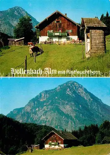 AK / Ansichtskarte Schneizlreuth Hoellenbach Alm mit Ristfeuchthorn Kat. Schneizlreuth
