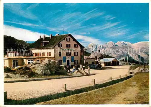 AK / Ansichtskarte Sellajoch Sellajochhaus mit Geislergruppe  Kat. Italien