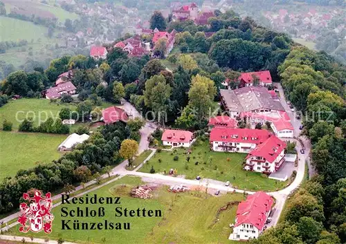 AK / Ansichtskarte Kuenzelsau Schloss Stetten Fliegeraufnahme Kat. Kuenzelsau