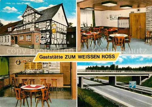 AK / Ansichtskarte Staufenberg Niedersachsen Gaststaette Zum Weissen Ross Kat. Staufenberg