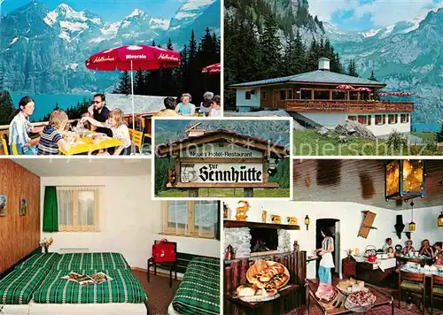 AK / Ansichtskarte Oeschinensee Restaurant Zur Sennhuette Kat. Oeschinenhorn