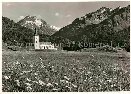 AK / Ansichtskarte Maloja Chiavenna Kirchlein und Monte del Forno Kat. Maloja