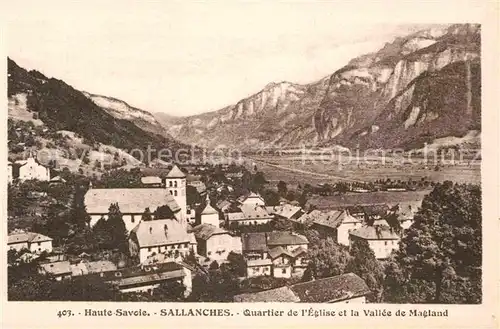 AK / Ansichtskarte Sallanches Quartier de l Eglise et la Vallee de Magland Kat. Sallanches