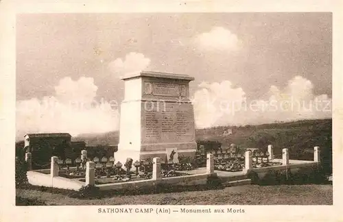 AK / Ansichtskarte Sathonay Camp Monument aux Morts Kriegerdenkmal Kat. Sathonay Camp