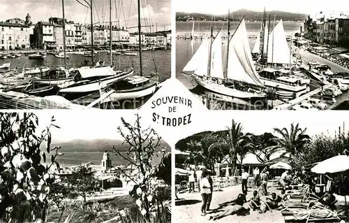 AK / Ansichtskarte Saint Tropez Var Port Bateaux Plage Cote d Azur Kat. Saint Tropez