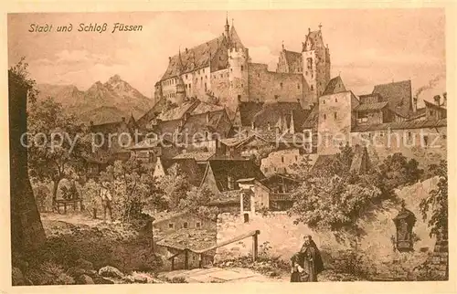 AK / Ansichtskarte Fuessen Allgaeu Stadt Schloss Kat. Fuessen