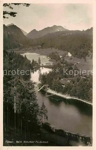 AK / Ansichtskarte Fuessen Allgaeu Staedtisches Naturbad Faulenbach Kat. Fuessen