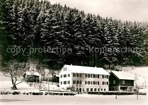 AK / Ansichtskarte Enzkloesterle Fremdenheim Waldelich Winter Kat. Enzkloesterle