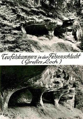 AK / Ansichtskarte Loffenau Bad Herrenalb Teufelskammern Felsenschlucht grosses Loch Kat. Bad Herrenalb