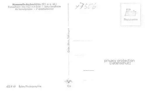 AK / Ansichtskarte Herrenalb Bad Aschenhuette Kat. Bad Herrenalb