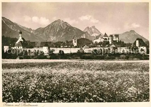 AK / Ansichtskarte Fuessen Allgaeu Stadtmauer Schloss Kat. Fuessen