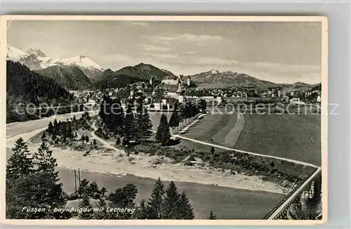 AK / Ansichtskarte Fuessen Allgaeu Lechsteg Panorama Kat. Fuessen