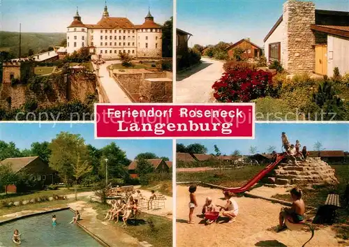AK / Ansichtskarte Langenburg Wuerttemberg Roseneck Spielplatz Schloss  Kat. Langenburg