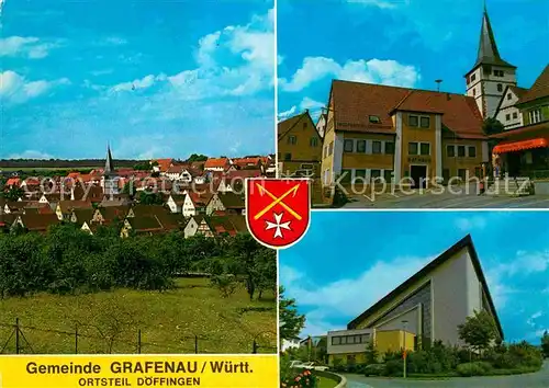 AK / Ansichtskarte Doeffingen Rathaus evangelische Martinskirche katholische Johanneskirche  Kat. Grafenau