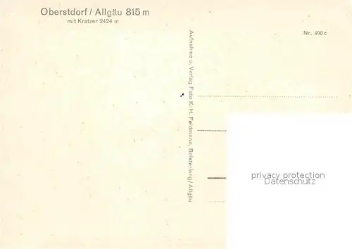 AK / Ansichtskarte Oberstdorf Kratzer  Kat. Oberstdorf