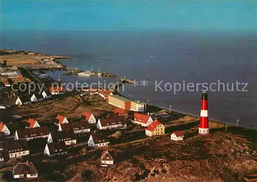 AK / Ansichtskarte Hoernum Sylt Fliegeraufnahme mit Leuchtturm Kat. Hoernum (Sylt)