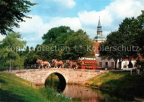 AK / Ansichtskarte Friedrichstadt Eider Holsten Edel Gru?karte Pferdewagen mit Bierf?ssern Kat. Friedrichstadt