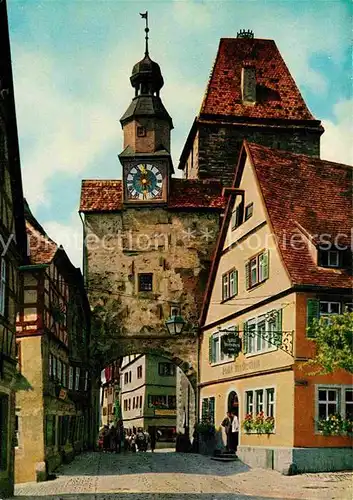 AK / Ansichtskarte Rothenburg Tauber Roedergasse mit Markusturm Kat. Rothenburg ob der Tauber