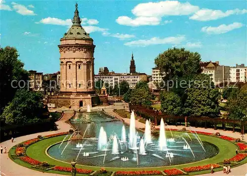 AK / Ansichtskarte Mannheim Fontaene am Wasserturm Kat. Mannheim