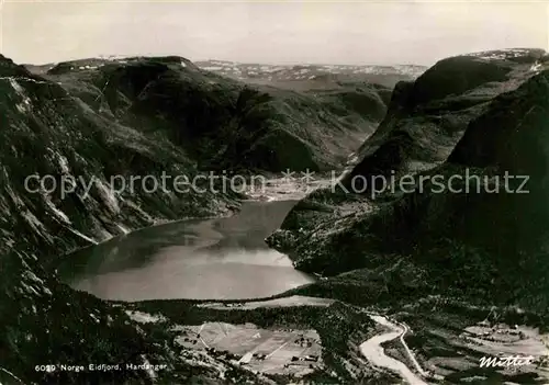 AK / Ansichtskarte Eidfjord Fliegeraufnahme Hardanger Kat. Norwegen