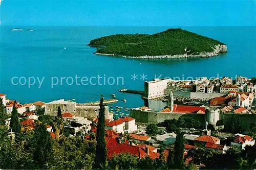 AK / Ansichtskarte Dubrovnik Ragusa Panorama Insel Kat. Dubrovnik