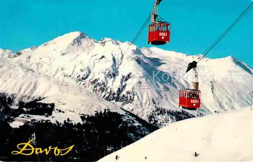 AK / Ansichtskarte Seilbahn Braemabueel Jakobshorn Davos Parsenn Strela  Kat. Bahnen