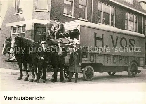 AK / Ansichtskarte Pferdekutschen Pferdeomnibus H. Vos. Rotterdam  Kat. Tiere