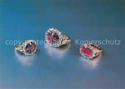AK / Ansichtskarte Adel England Coronation Rings Sovereign s Ring Queen Consort s Ring Queen Victoria s Ring   Kat. Koenigshaeuser